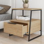 Hanah Home Mesilla de noche Pal - Oak v2 Roble y Negro